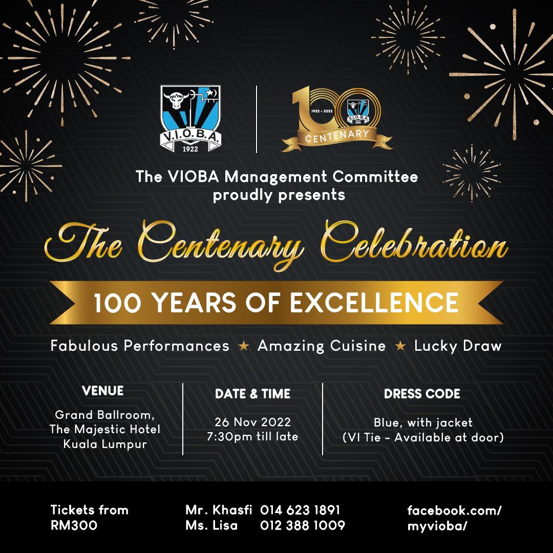Read more about the article VIOBA CENTENARY DINNER HI-TEA